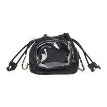 Sac à bandoulière moderne en cuir PU pour dames, sac à -Noir