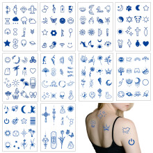 Halbpermanente Tattoos für einfaches Auftragen, ungiftige temporäre Tattoos für Strandpartys, einzigartige Tattoo-Designs, die 2–5 Tage halten,