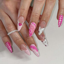 Mandel zum Aufdrücken des Nagels, künstlicher Nagel, glänzender