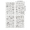 4Pcs Water Soluble Embroidery Pattern Hand Sewing Stabilizers-N 4