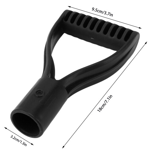 Durable 32mm D Grip Spade Handle for Shovel Rake Black Replacement 1