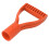 Plastic Spade Handle 32mm Inner Diameter Orange 18cm Replacement 6