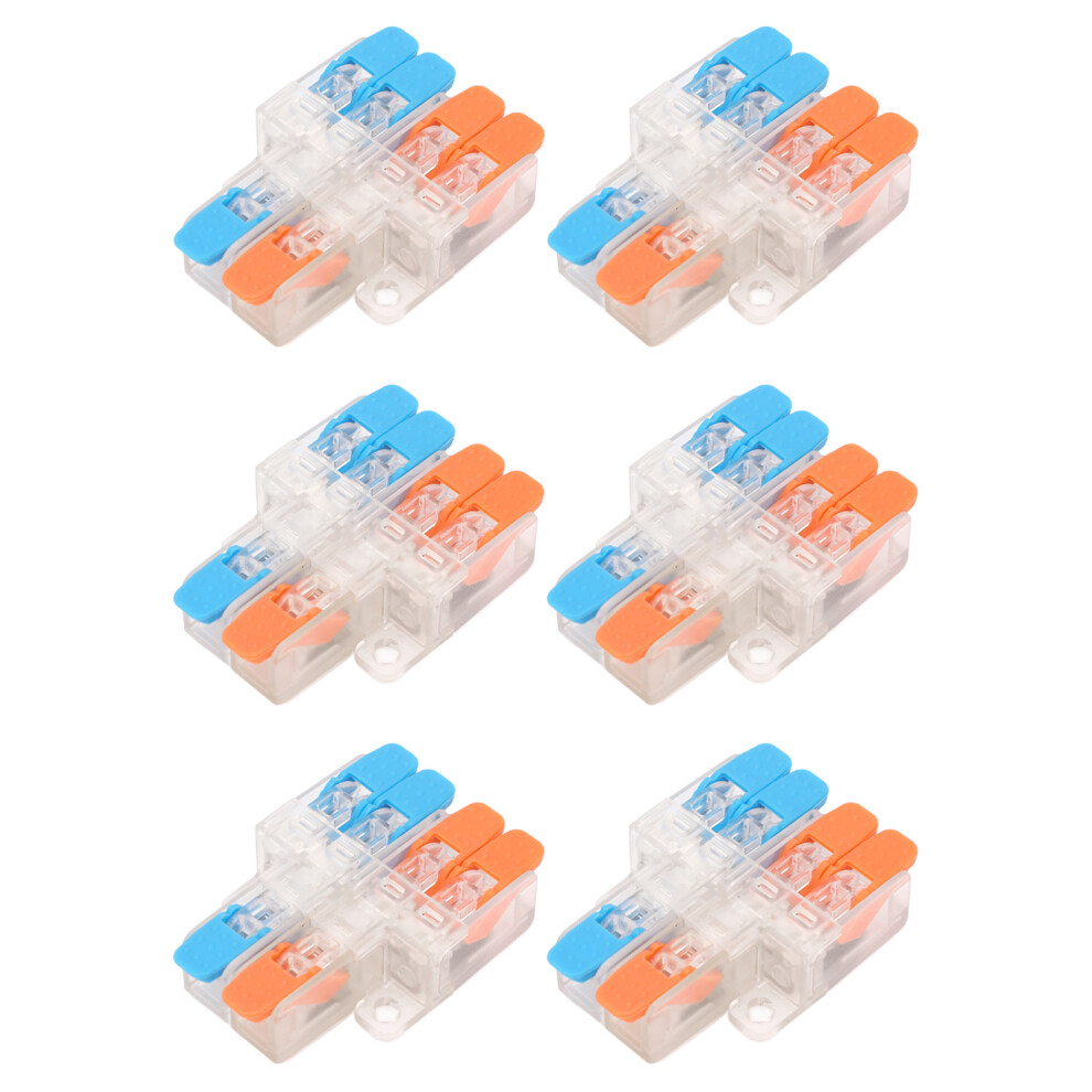 10Pcs Wire Conductor Connectors 2 In 4 Out 0.5-6Mmâ² 41A 450V For Fast Wiring 8781370000976