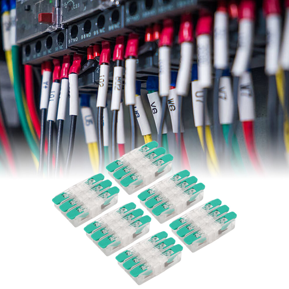 10Pcs 3 In 3 Out Wire Terminals For Electrical Wiring 0.5Â6Mmâ² 41A 450V 4941370001005