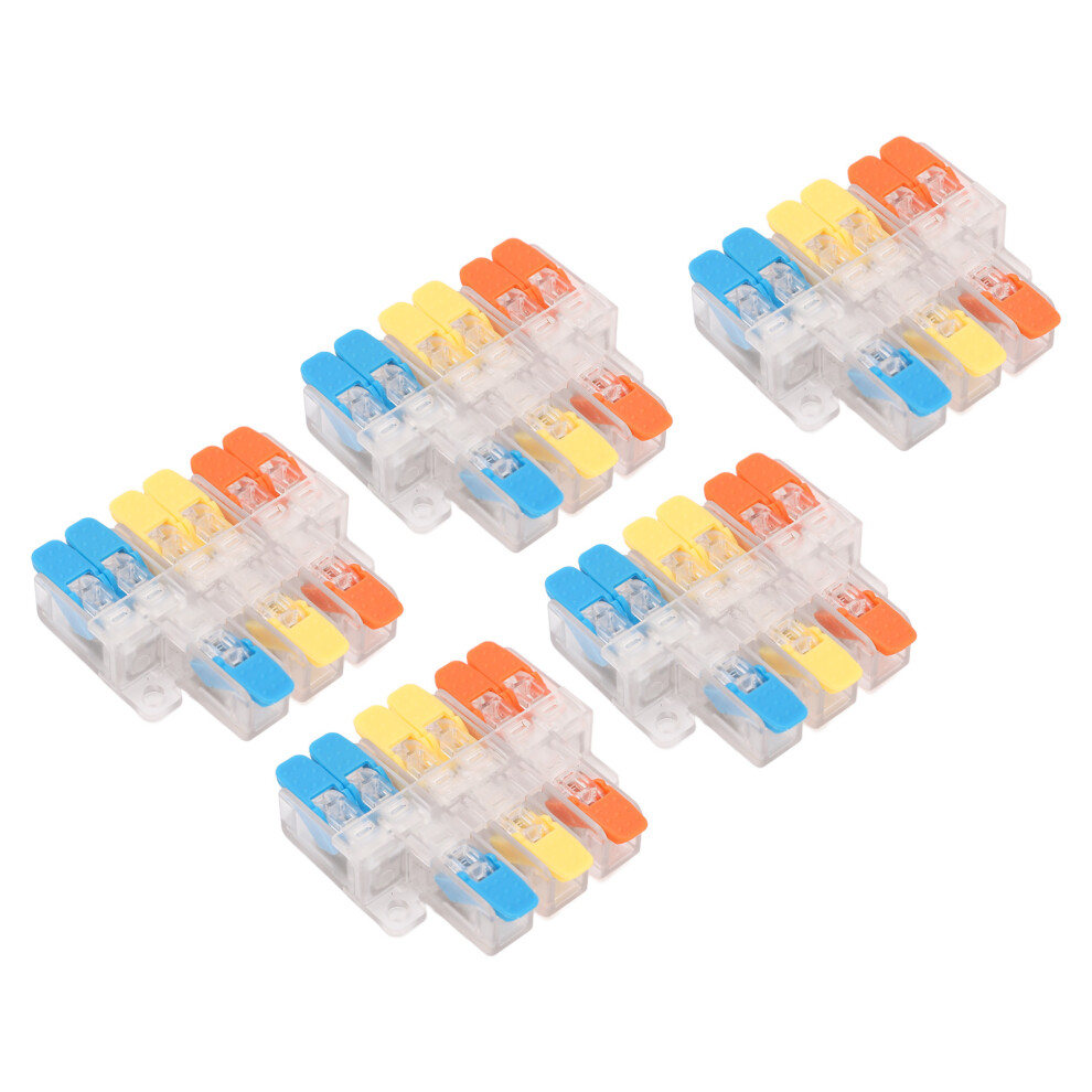 Set Of 5 3 In 6 Out Electrical Connectors 41A 450V For 0.5Â6Mmâ² Cables 4031370001133