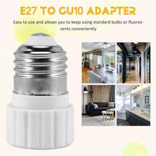 E27 to GU10 Extend Base LED CFL Light Bulb Lamp Adapter Converter Screw Socket 1