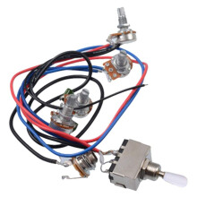 Lp Electric Guitar Pickups Wiring Harness Kit 2T2V 500K Pots 3 Way With Jack For Dual Humbucker Les Pual Style Guitar Replacements,