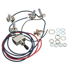 Lp Electric Guitar Pickups Wiring Harness Kit 2T2V 500K Pots 3 Way  With Jack For Dual Humbucker  Les Pual Style Guitar Replacements,