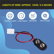 Dollhouse Miniature 9V Battery Connector w/ Wire and Single Receptacle LA005