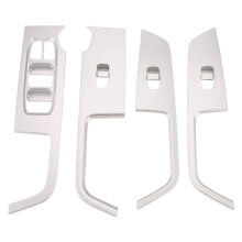 For Ix25 Creta Chrome Inner Door Armrest Window Cover Decoration Control Panel Auto Accessories 2015-2019