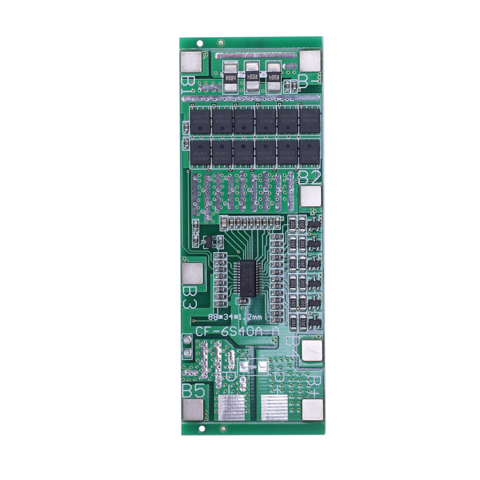 24V 6S 40A 18650 Li-Ion Lithium Battery Protect Board Solar Lighting Bms Pcb With Balance For Ebike Scooter 6032906923224