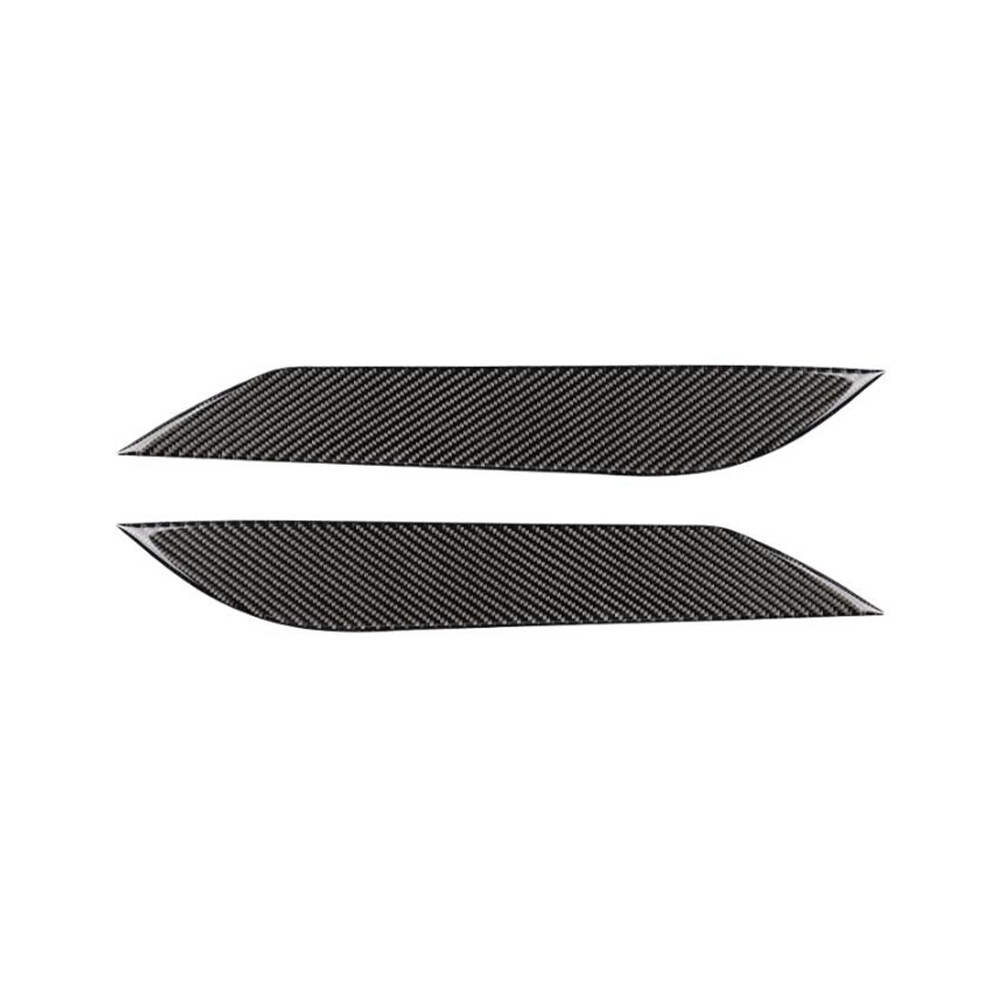 Carbon Fiber Headlight Eyelids Covers For 2003-2008 350Z Fairlady Z Z33 (Pack Of 2) Black 6034054756297