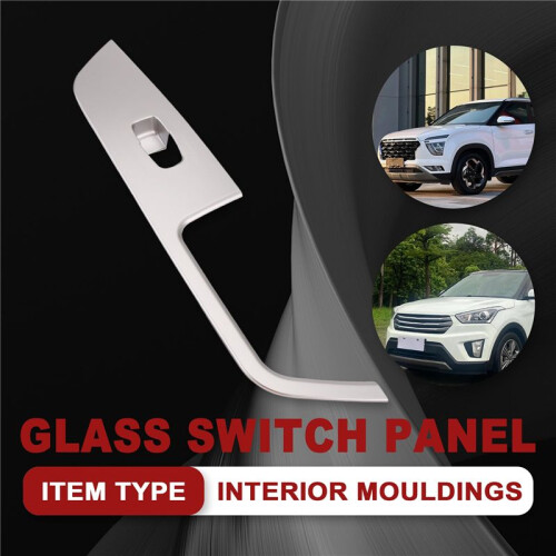 For  Ix25 Creta Chrome Inner Door Armrest Window  Cover Decoration Control Panel Auto Accessories 2015-2019 1