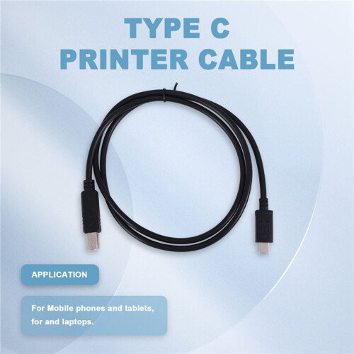 USB-C USB 3.1 Type C Male to USB2.0 USB B Male Data Cable for Laptop Printer Hard Disk 1m 1