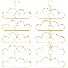 10 StüCk KleiderbüGel Rutschfeste Metall Kleinkinder KleiderbüGel Golden Kids Cloud Form Mantel KleiderbüGel Kleidung Lagerung Organizer Rack