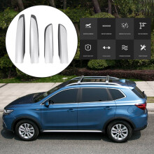 Endabdeckung der DachträGerschiene, 4-Teiliger Ersatz der DachträGerabdeckung für  RAV4 XA40 2013 2014 2015 2016 2017 2018 AutozubehöR Silber