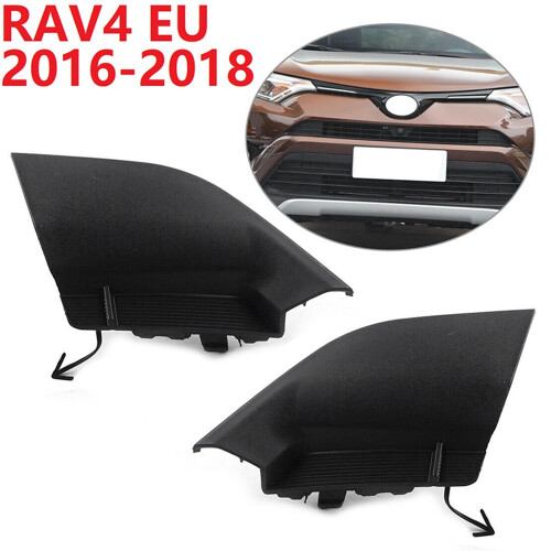 2Pcs Front Bumper Tow Hook Eye Cover Cap for  RAV4 EU 2016-2018 1
