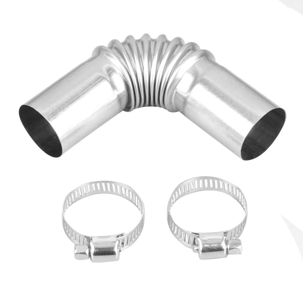 Car Heater Air Vent Ducting Elbow Pipe Outlet Exhaust Connector For Webasto Eberspaecher Parking Heater Silver 6031922927063