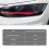 For  2019 2020 2021 Front Headlight Eyelids Eyebrow Trim Sticker White 4