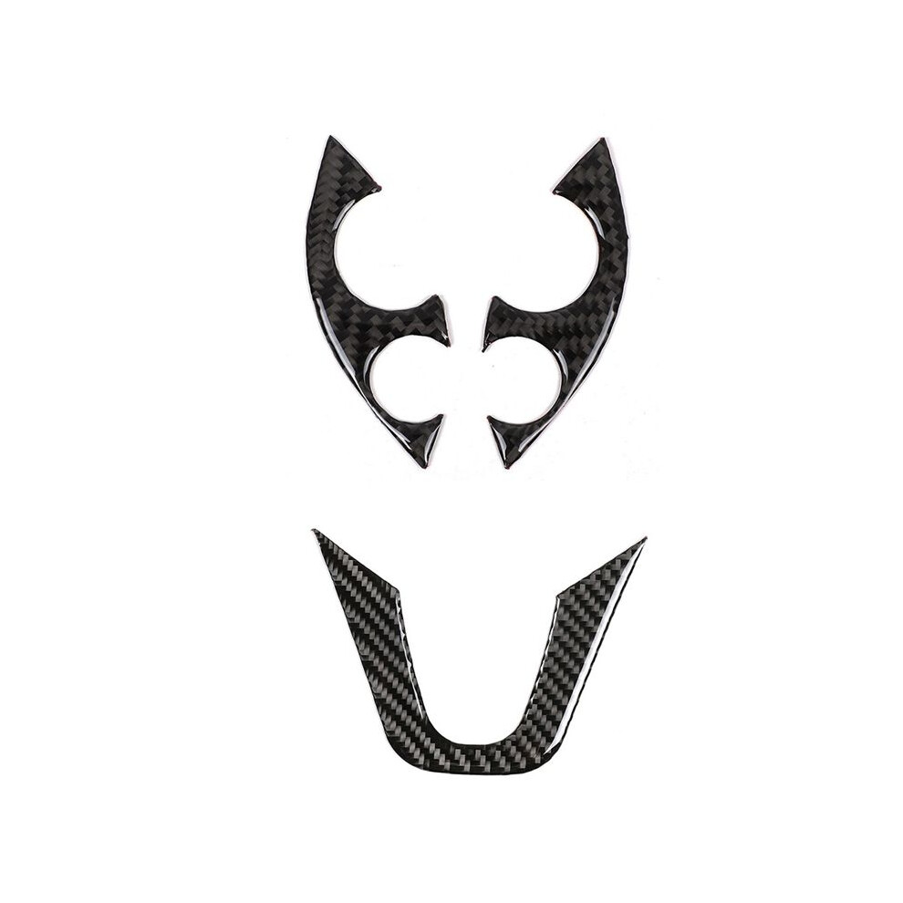 Car Carbon Fiber Steering Wheel Decoration Cover Trim Sticker Fit For 453 Fortwo 2016-2021 6032718517451