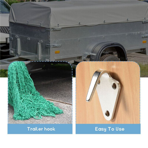10Pcs Three-Hole Waterproof Tarpaulin Hook Trailer Connecting Net Hook Hook Iron Plate Hook Suitable for Trailers 2