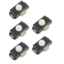 5 Styck 12 24V 8A Automatisk Justerbar PIR-RöRelsesensoromkopplare IR InfraröD Detektor Ljusomkopplarmodul för LED Strip