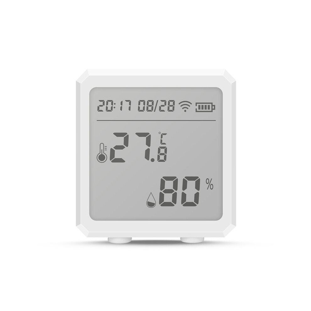 Torribaly Tuya Wifi Temperature Humidity Detector Sensor Link Tuya Multifunction Temperature And Humidity Detector,White