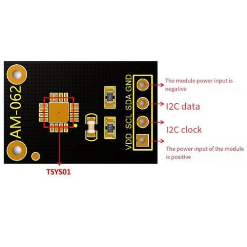 TSYS01 Digital Temperature Sensor I2C Interface Sensor Multifunction Portable Development Board Module 1