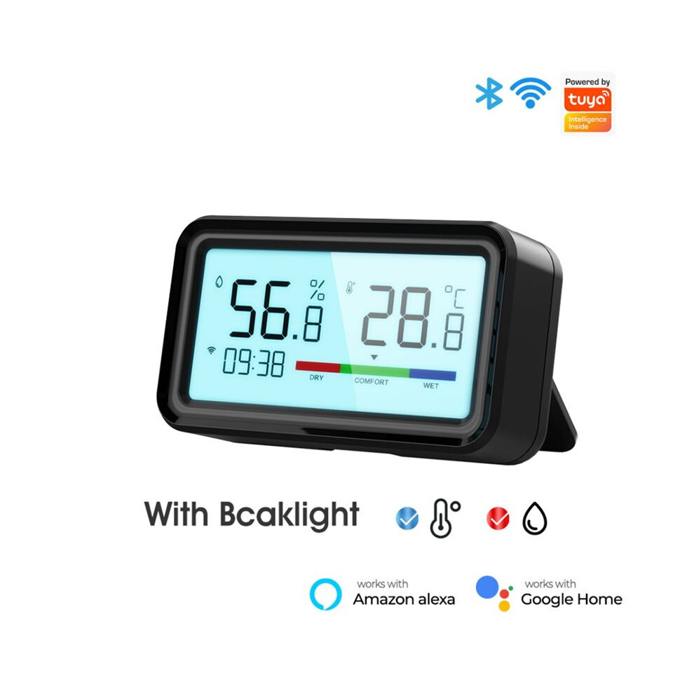 Tuya Wifi Temperature And Humidity Sensor Wireless Thermometer Hygrometer With Lcd Home Remote Linkage Alarm- B 6032352851096
