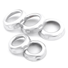 5 Pcs Chrome Volume & Air Conditioning Knobs Trim for  4 LR4  Sport