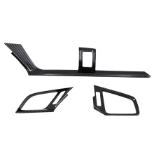3 Piezas de Fibra de Carbono para Salpicadero de Coche,Cubierta de Salida de VentilacióN de Aire Acondicionado,Molduras Marcos para Sedan