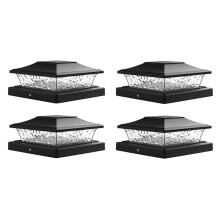 Solar Post Cap Lights Outdoor Deck Fence Post Light for 5.5x5.5 3.5x3.5 Wooden Vinyl Posts Patio Garden Decor 4Pack