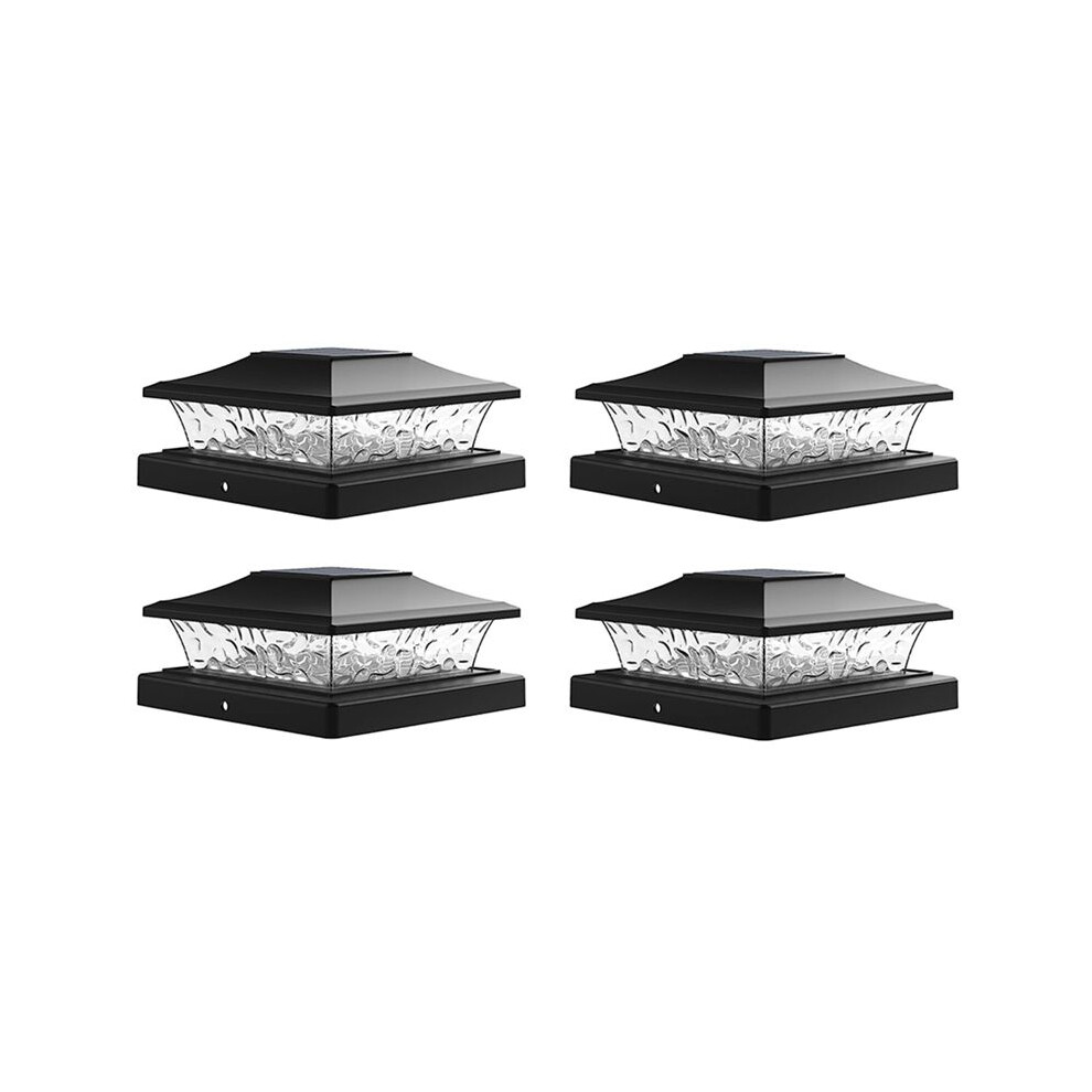 Solar Post Cap S Outdoor Deck Fence Post For 5.5X5.5 3.5X3.5 Wooden Vinyl Posts Patio Garden Decor 4Pack Light 6032352836741