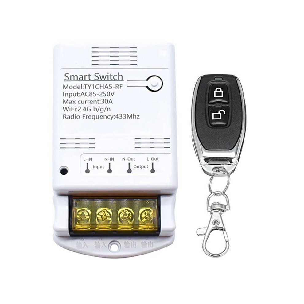 4000W 30A Wifi Relay Tuya Smartlife App 433Mhz Rf Receiver Module Ac 85-250V 220V Home Automation Circuit Breaker 4711037214983