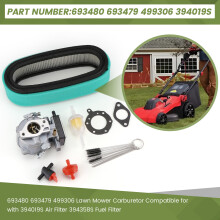 693480 Gaźnik do Kosiarki Kompatybilny z dla Briggs & Stratton 693479 499306 z Filtrem Powietrza 394019S 394358S Filtr Paliwa