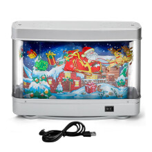 USB Fish Tank Light Akvarium Inredning Nattljus Virtuell Dynamisk LED Bordslampa Söt Rum Dekor Present Jul