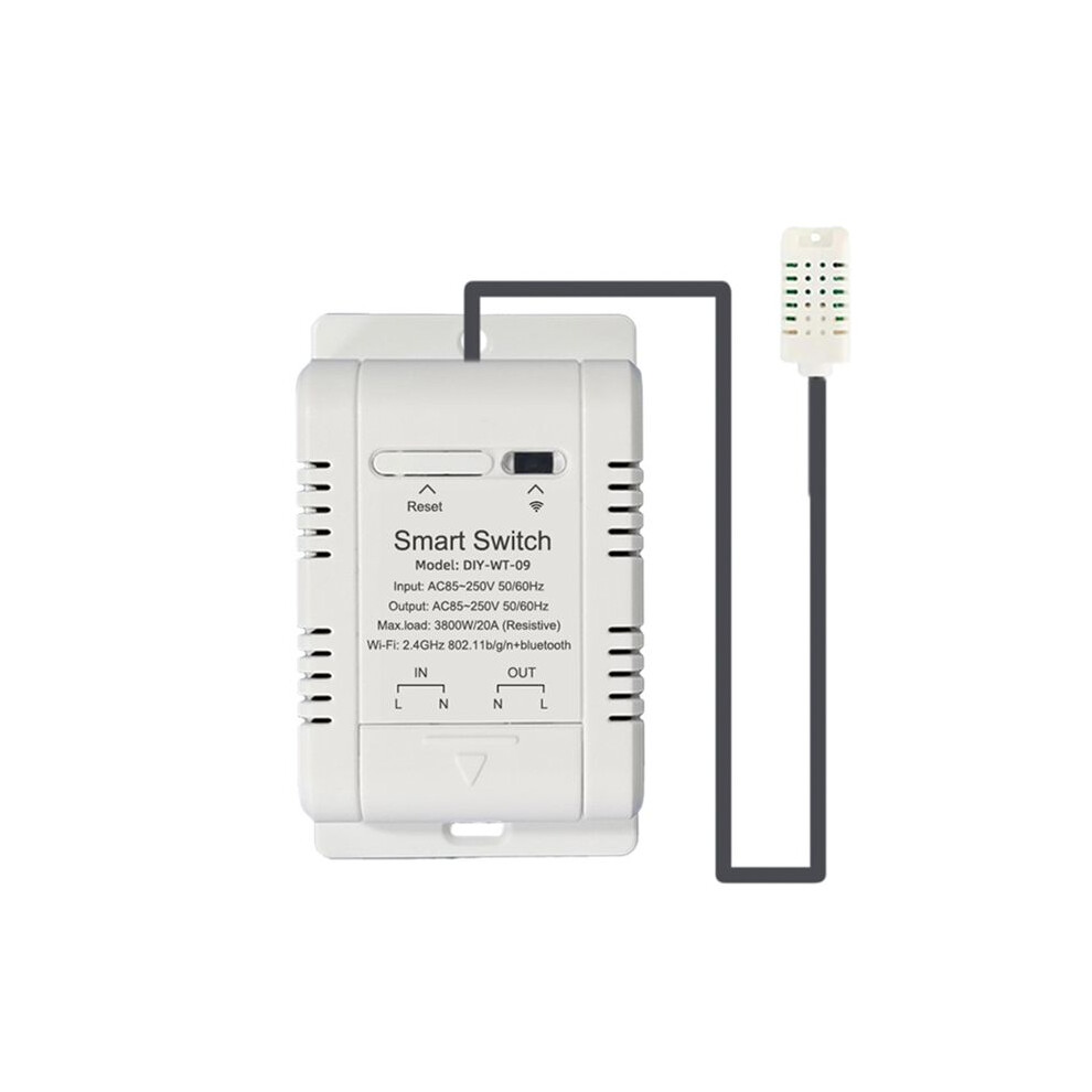 Torribaly Wifi Temperature And Humidity With 1M Sensor Ewelink 20A Temperature Humidity Supports Voice Control