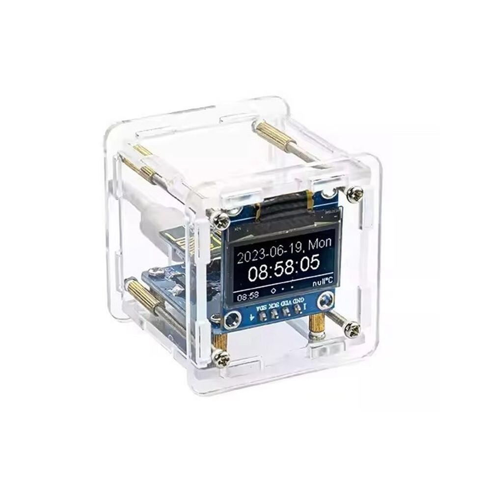 Esp8266 Diy Electronic Kit Weather Forecast Clock Kit Wifi Networked With Oled Display & Case Diy Welding 4711587071623