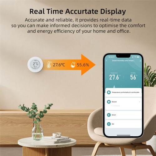 Temperature and Humidity Sensor Graffiti ZigBee Intelligent Sensor E-Ink Screen Detection App Remote Control Sensor 1