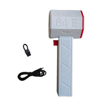 Ventilador Portátil Turbo Jato 64E Ventilador de Ar Violento para Carro Motor Sem Escova de 64 mm Potente Soprador de Poeira Elétrico Branco Cinza e
