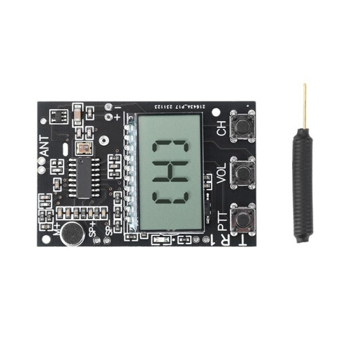 FM Walkie Talkie Circuit Board Transceiver Module FM Transmitter Receiver Module 7 Frequency 27-480MHz DC3.3-6V