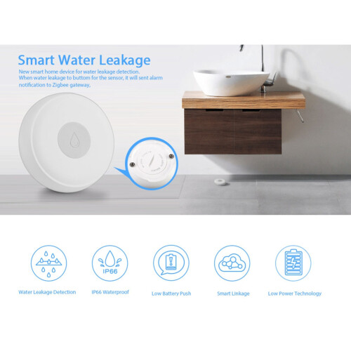 Tuya Zigbee Water Sensor Water Detector for Home Remote Alarm Security Soaking Sensor  Home 2