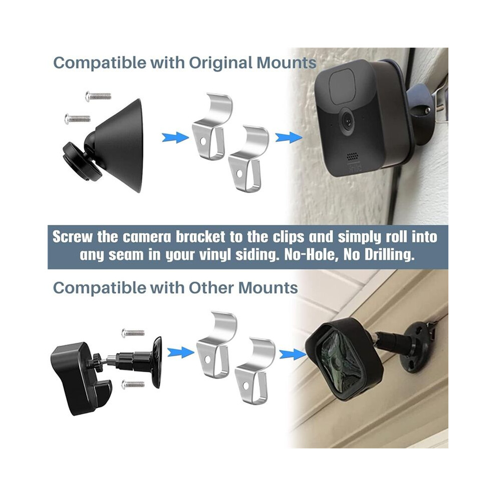 30 Pack Vinyl Side Hangers, Vinyl Side Clip Hooks, For Flashing, Arlo, Loop, No Damage, - Home Side Hooks 4711456716921