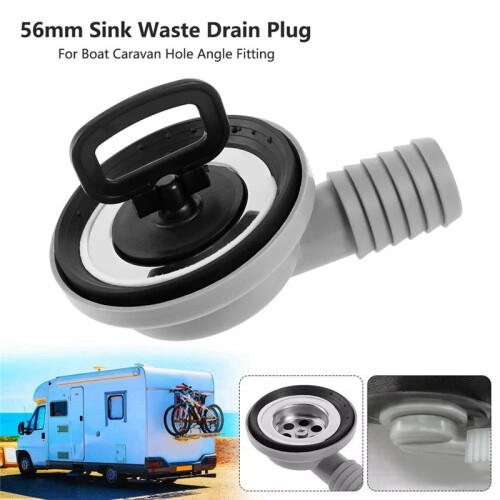 56mm 2.2 Polegadas Ralo de Drenagem de Resíduos de Pia Ângulo de Encaixe para  Caravana Motorhome RV  Acessórios 2