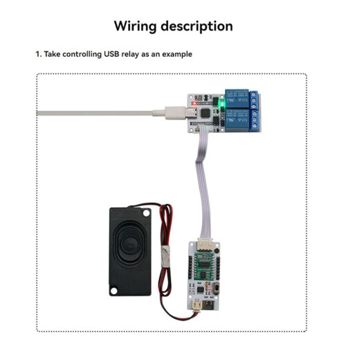 Voice Recognition Sensor Module Chinese/English Voice Recognition USB to UART Module Built-in Low Voltage Detection 1