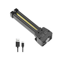 Rechargeable COB LED Flashlight USB Portable Work Light with Magnetic Base Hanging Hook Ideal for Car Repair and Camping