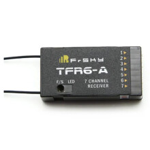 FrSky Récepteur 2,4 GHz 7 Canaux TFR6-A Compatible avec Futaba FASST pour Modèle de Voiture RC RC