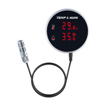 Tuya Zigbee Temperature and Humidity Sensor Alarm with LED Display for Seedling Fermentation Animal Breeding UK Plug