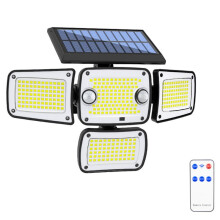 Solar Flood Lights 342 LED 350LM Outdoor Motion Sensor IP65 Waterproof Light for Streets Patios and Pathways