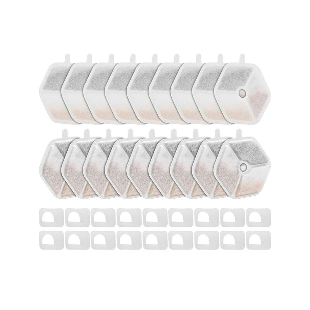 Filter&Sponges For Smartoo 152Oz/4.5L Wireless Cat Water Fountain Quadruple Filtration Cat Fountain Filter Replacement,B 4713941153488